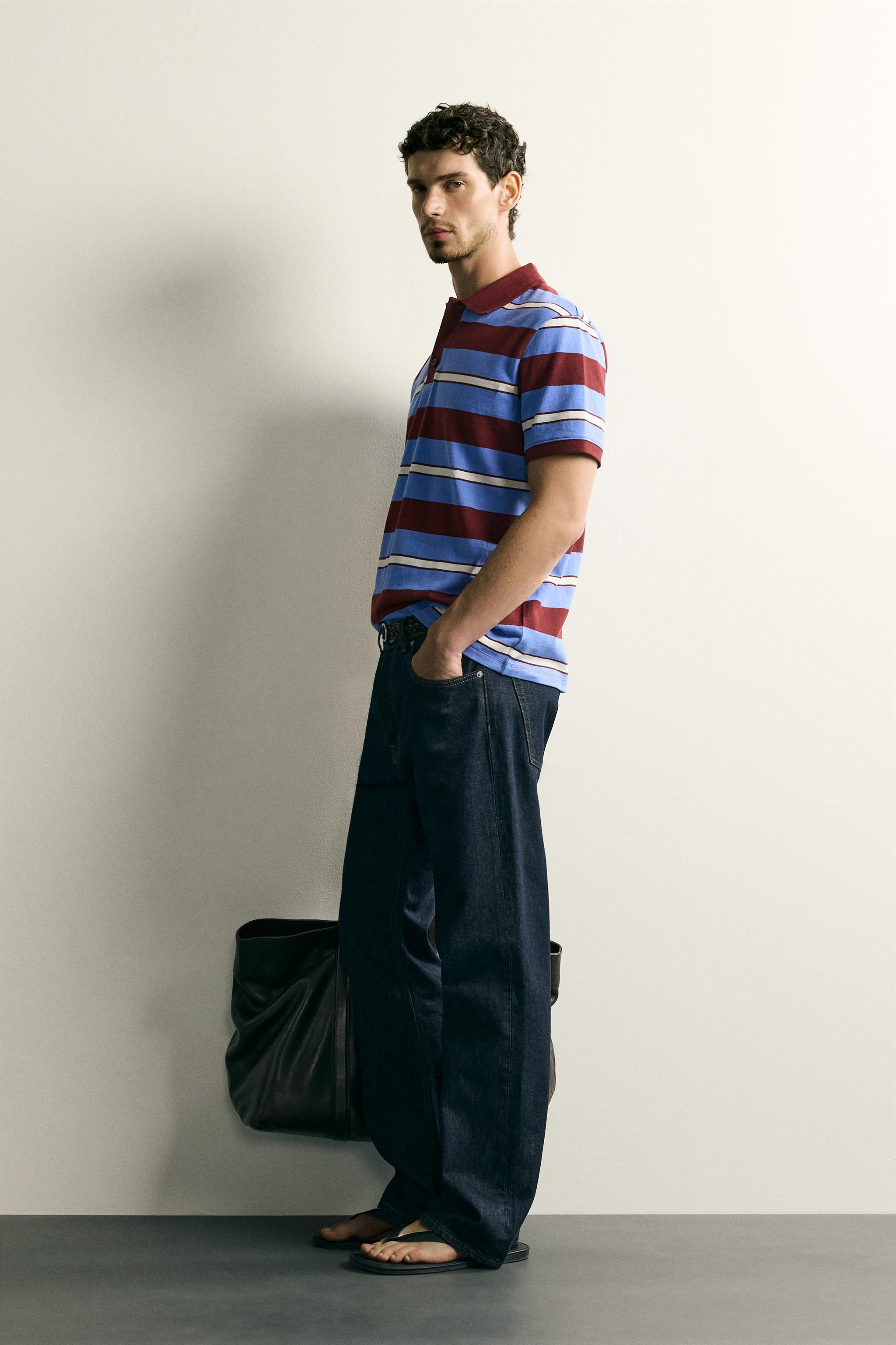 REGULAR FIT STRIPED PIQUÉ POLO